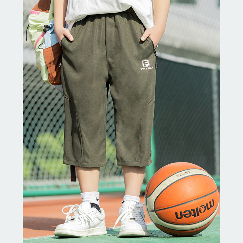 Къси панталони за момчета, лято 2024, ново пристигане, големи детски панталони за дейности на открито, детски широки шорти, детско облекло, модерни спортни панталони