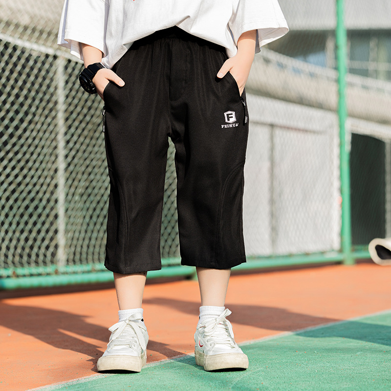 Къси панталони за момчета, лято 2024, ново пристигане, големи детски панталони за дейности на открито, детски широки шорти, детско облекло, модерни спортни панталони