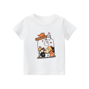 Καλοκαίρι 25 παιδικό μπλουζάκι μόδας μόδας δροσερό μπλουζάκι με εκτύπωση και ραφή με κινούμενα σχέδια