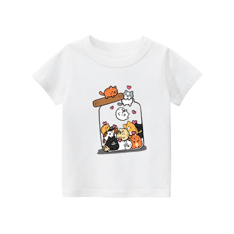 Καλοκαίρι 25 παιδικό μπλουζάκι μόδας μόδας δροσερό μπλουζάκι με εκτύπωση και ραφή με κινούμενα σχέδια