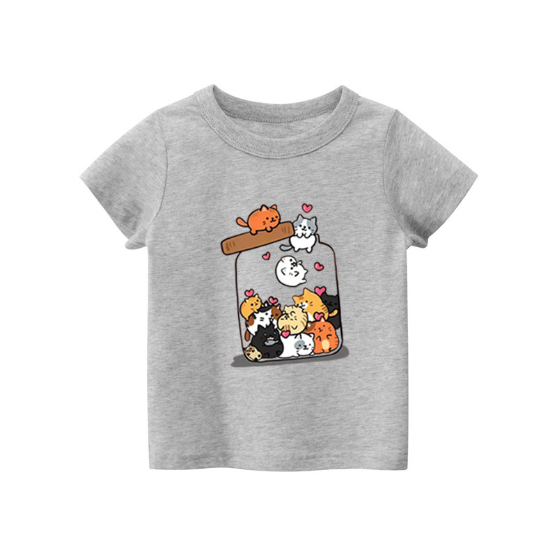 Καλοκαίρι 25 παιδικό μπλουζάκι μόδας μόδας δροσερό μπλουζάκι με εκτύπωση και ραφή με κινούμενα σχέδια