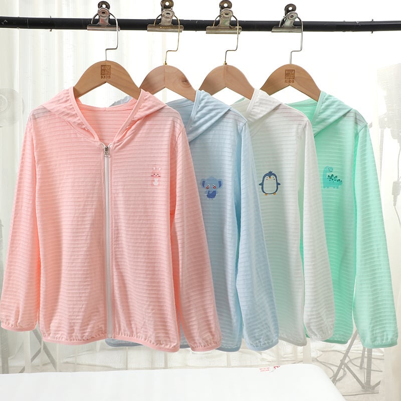 Παιδικά ρούχα προστασίας από τον ήλιο, βαμβακερά, αναπνεύσιμα, ματ, καλοκαιρινά, λεπτά παλτά για αγόρια και κορίτσια, μπορούν να χρησιμοποιηθούν για την παραγωγή μαλλιών