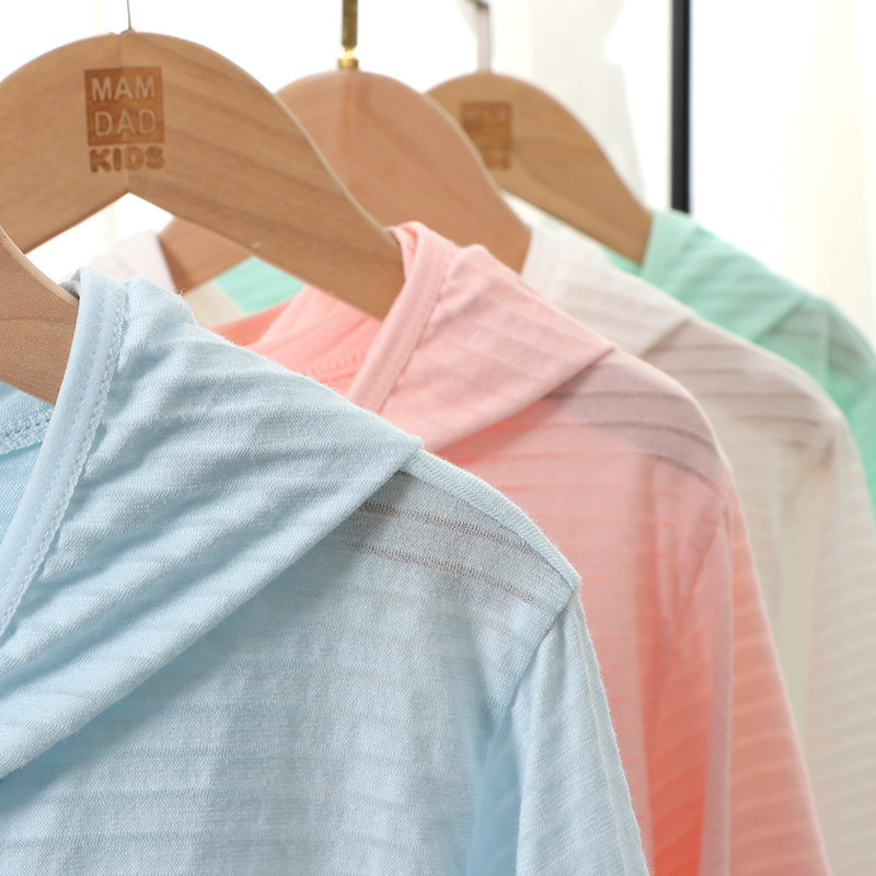 Детско слънцезащитно облекло, кожено облекло, елегантно памучно, дишащо мрежесто лятно яке за момчета и момичета, може да се използва за генериране на коса