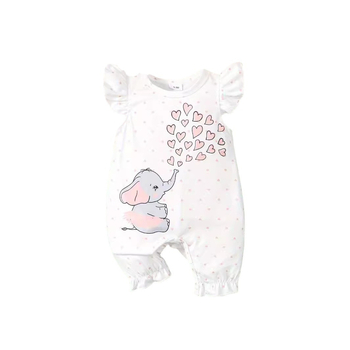 Διασυνοριακό Ηλεκτρονικό Εμπόριο Ins 2024 Δημοφιλές Ολόσωμο Φόρμα με Στάμπα Ελέφαντα σε Καρδιά για Κορίτσια + Μαντήλι για το Κεφαλάρι Ευέλικτο