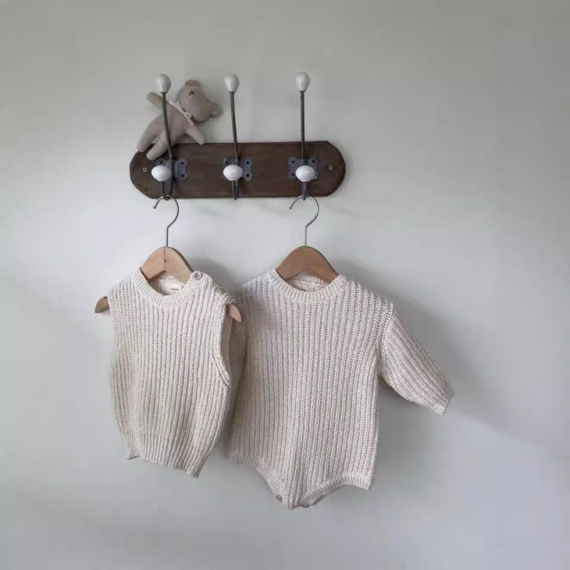 Κορεάτικο στυλ ins 2022 Φθινόπωρο και Χειμώνας Ανδρικά Βρεφικά Ρούχα Stick Μονόχρωμα Ρούχα Αναρρίχησης Ρούχα Σπιτιού Casual Ολόσωμη Φόρμα