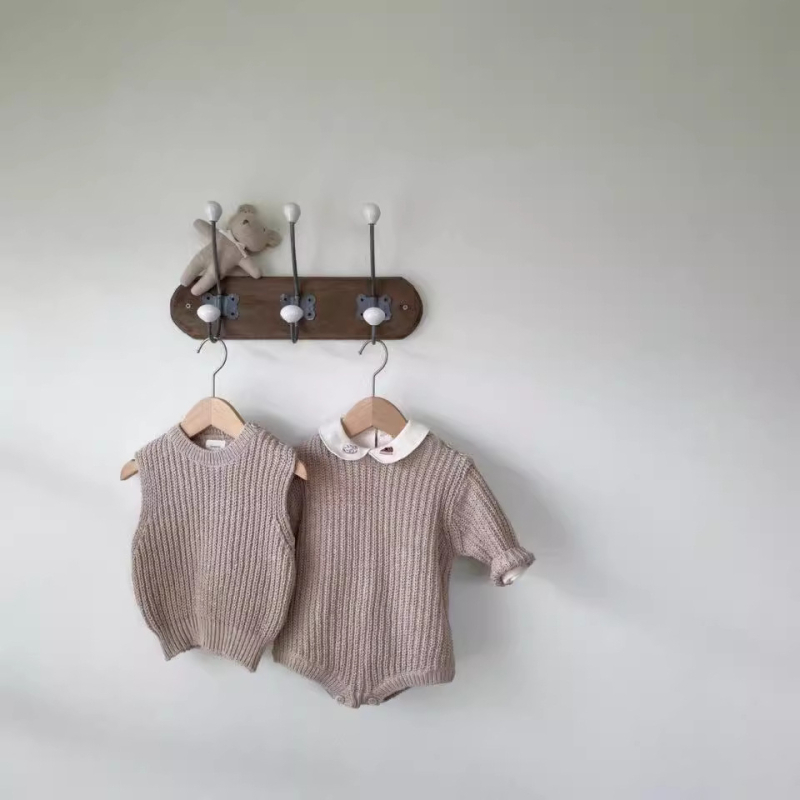 Κορεάτικο στυλ ins 2022 Φθινόπωρο και Χειμώνας Ανδρικά Βρεφικά Ρούχα Stick Μονόχρωμα Ρούχα Αναρρίχησης Ρούχα Σπιτιού Casual Ολόσωμη Φόρμα