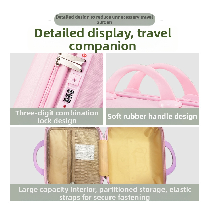 Куфар 14-инчов кутия за съхранение на багаж Melody, малка кутия с комбинирана ключалка, лек куфар за качване