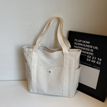 Чанта от плат с голям капацитет за работа и излизания, добре изглеждащо работно облекло, многофункционална литературна и артистична студентска чанта, чанта за през рамо