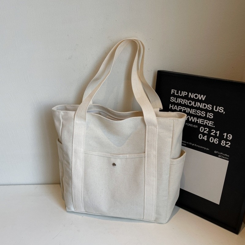 Чанта от плат с голям капацитет за работа и излизания, добре изглеждащо работно облекло, многофункционална литературна и артистична студентска чанта, чанта за през рамо