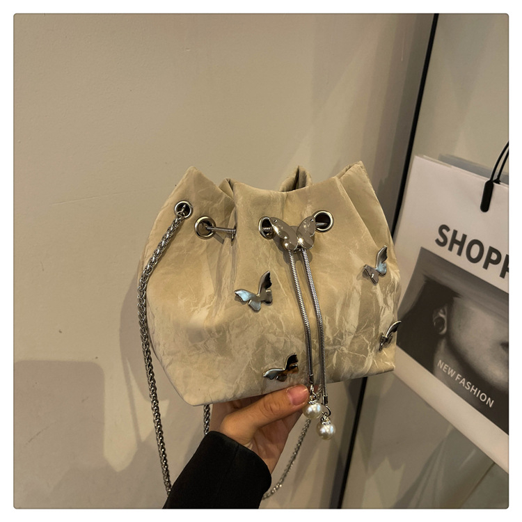 Γυναικεία τσάντα με πλισέ σχέδιο και φιόγκο, καλοκαιρινή, όμορφη και απλή, σε ασορτί γραμμή, με σχέδιο crossbody