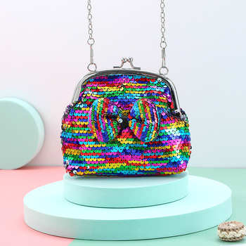 Νέα τσάντα ώμου με πούλιες 5 ιντσών, τσάντα κέρματος με φιόγκο, τσάντα κέρματος, χαριτωμένη τσάντα crossbody για παιδιά, τσάντα αποθήκευσης καρτών