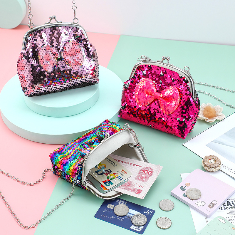 5 inch nou sosire paiete umăr geantă cu arc monede pungă monede geantă copii drăguț crossbody geantă card depozitare geantă