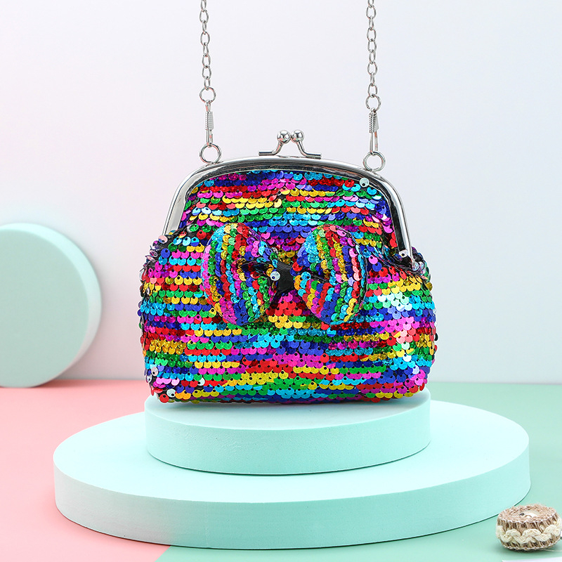 5 inch nou sosire paiete umăr geantă cu arc monede pungă monede geantă copii drăguț crossbody geantă card depozitare geantă