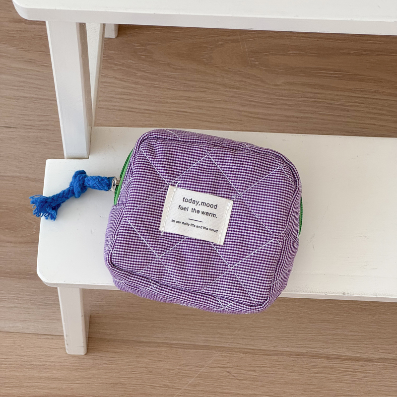 Piiriülene klassikaline ruuduline tädi rätikukott, väärtuslik reisikott, kaasaskantav kolmemõõtmeline, lihtne kontrastvärvi hoiukott, mündikott