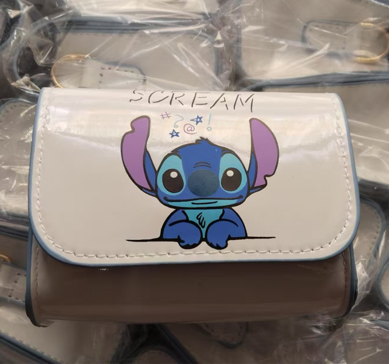 Vaikiškas krepšys 2024 m. Naujas mergaitiškas pečių krepšys Mielas animacinių filmukų krepšys per petį Mini universalus mažas kvadratinis krepšys monetų piniginė