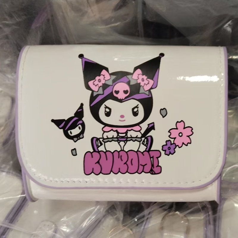 Vaikiškas krepšys 2024 m. Naujas mergaitiškas pečių krepšys Mielas animacinių filmukų krepšys per petį Mini universalus mažas kvadratinis krepšys monetų piniginė