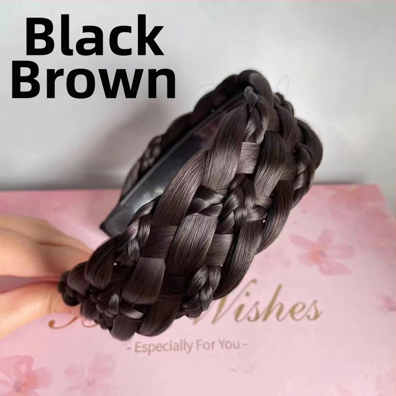 Perucă lărgită, cu bandă de susținere îngroșată cu șase fire, împletitură răsucită, cu bandă de susținere pentru femei, o singură bucată, cu os de pește, cu bandă de susținere, accesorii de păr