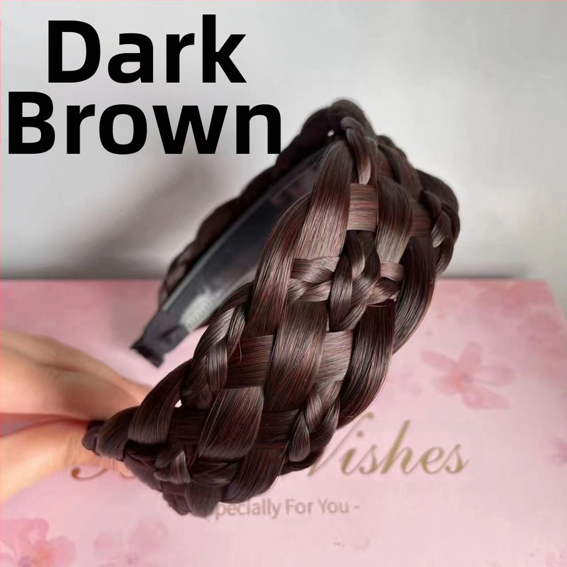 Perucă lărgită, cu bandă de susținere îngroșată cu șase fire, împletitură răsucită, cu bandă de susținere pentru femei, o singură bucată, cu os de pește, cu bandă de susținere, accesorii de păr