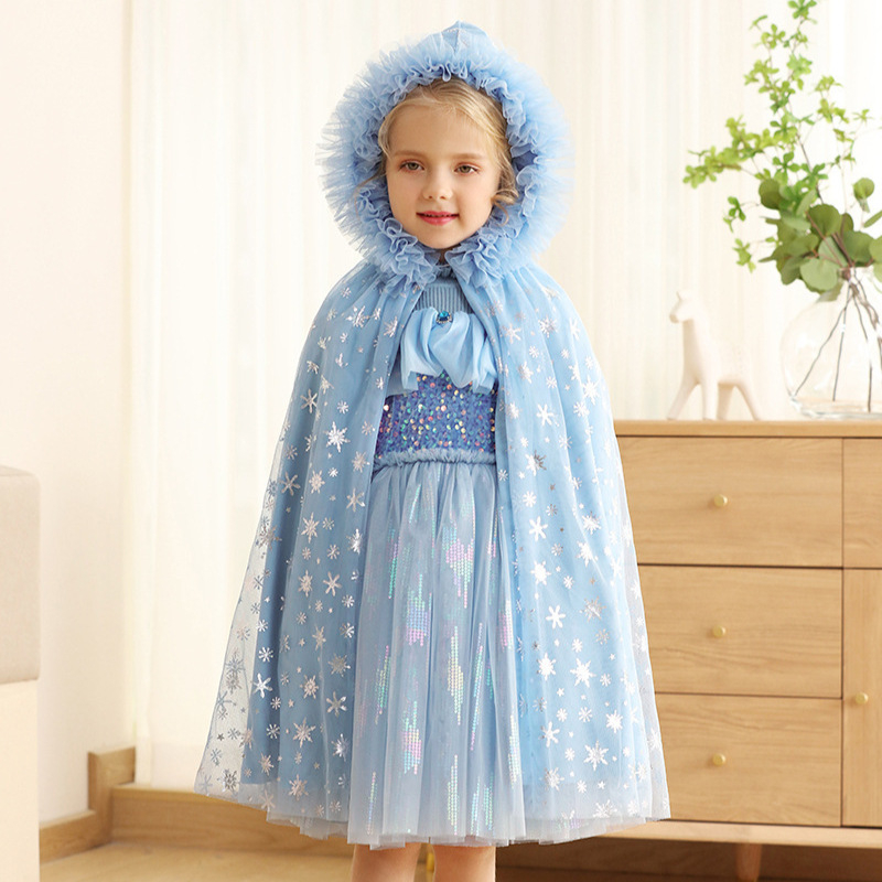 Pārrobežu meiteņu princeses Aisha kleita Eiropas un Amerikas Ins Aisha kleita Bērnu kleitas Apmetnis Rudens un ziemas vilnas oderējums