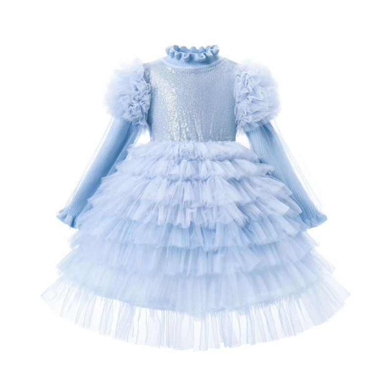 Pārrobežu meiteņu princeses Aisha kleita Eiropas un Amerikas Ins Aisha kleita Bērnu kleitas Apmetnis Rudens un ziemas vilnas oderējums