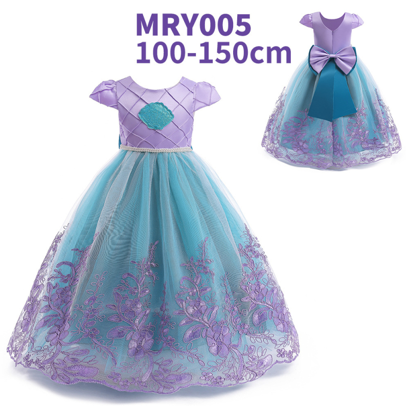 Európske a americké nové dievčenské šaty s morskou pannou pre dievčatá Cosplay s rybím chvostom a sukňou pre princeznú, sviatočný kostým