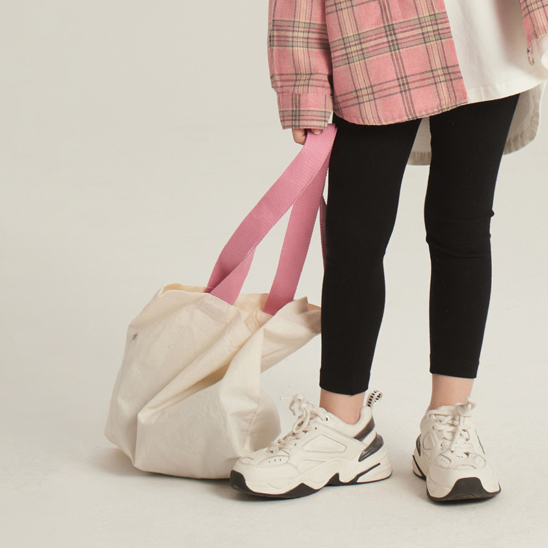 Lányok Tiszta Színű Leggings 2025 Tavaszi Gyermek Koreai Stílusú Kényelmes és Sokoldalú Stretch Nadrág Vékony Feszes Leggings