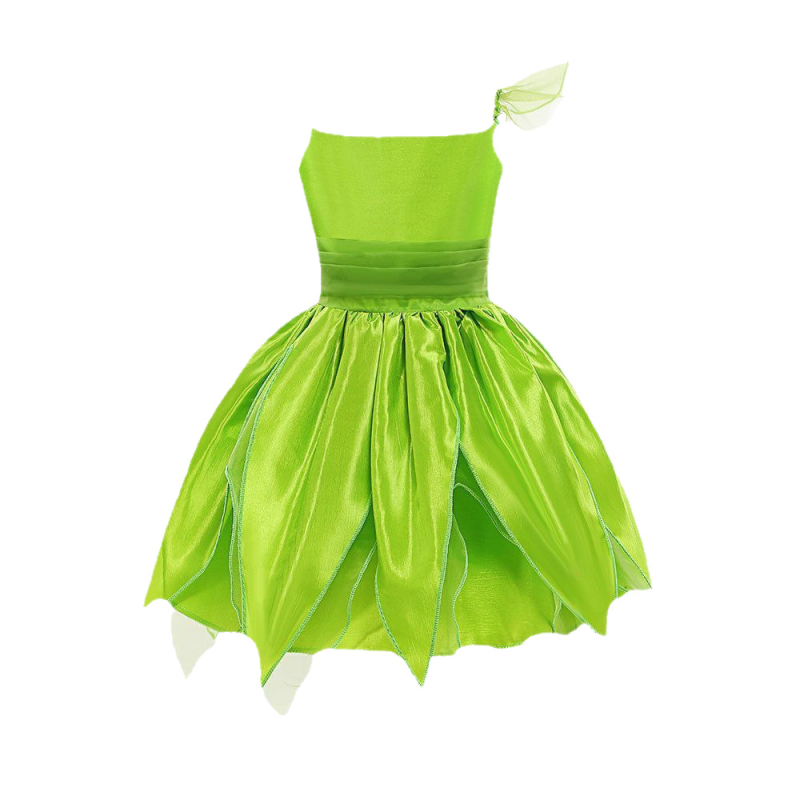 Rochie de Crăciun verde cu zână minunată pentru copii, Clopoțel, Aisha