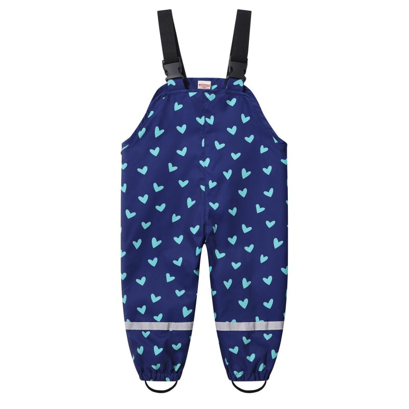 Pantaloni de ploaie imprimați multicolor pentru copii, de dimensiuni mici și mijlocii, pentru băieți și fete, cu bretele, en-gros