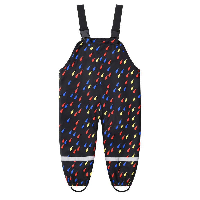 Naujos mažo ir vidutinio dydžio berniukų ir mergaičių kūdikių žaidimų vandens kelnės su vaikiškomis dirželiais, įvairiaspalvės margintos lietaus kelnės, skirtos lauko puolimo kelnėms, urmu