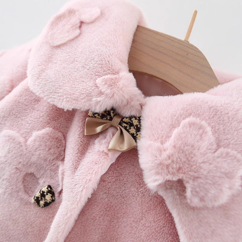 Talv 2023 uus kahe lipsusõlmega lilleline villane kampsun-sall tüdrukute lilleline villane kampsun-sall-mantel