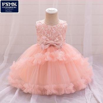 Nové cezhraničné detské šaty na predstavenie, čipkované princeznovské šaty na festival, neupravené šaty s gázovou sukňou, šaty pre jednoročné deti, šaty na predstavenie