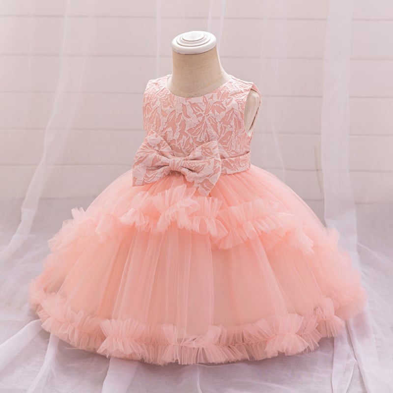 Nové cezhraničné detské šaty na predstavenie, čipkované princeznovské šaty na festival, neupravené šaty s gázovou sukňou, šaty pre jednoročné deti, šaty na predstavenie