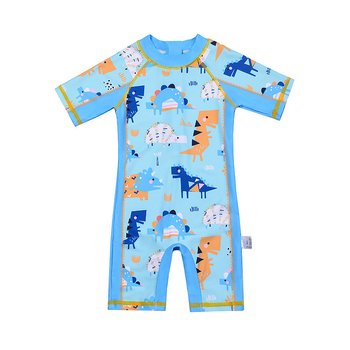 Uus laste ujumistrikoo poistele, multifilmi dinosauruse mustriga, piiriülene, väikese ja keskmise suurusega laste lühikeste varrukatega ujumistrikoo, poistele mõeldud ühes tükis ujumistrikoo