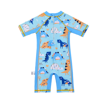 Uus laste ujumistrikoo poistele, multifilmi dinosauruse mustriga, piiriülene, väikese ja keskmise suurusega laste lühikeste varrukatega ujumistrikoo, poistele mõeldud ühes tükis ujumistrikoo