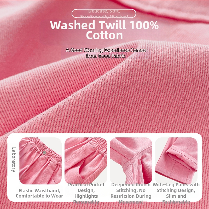 Nohavice Tutu Little Elephant Girls Nohavice jeseň a zima 2024 Nové zamatové dlhé rovné nohavice Detské široké nohavice Ležérne nohavice Jar a jeseň