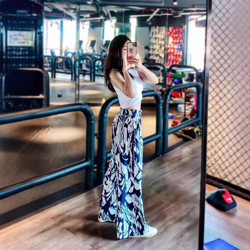 Luludarka, široké nohavice, rýchle, ležérne, farebné, športové, fitness, ľahké, s potlačou, priedušné, voľné