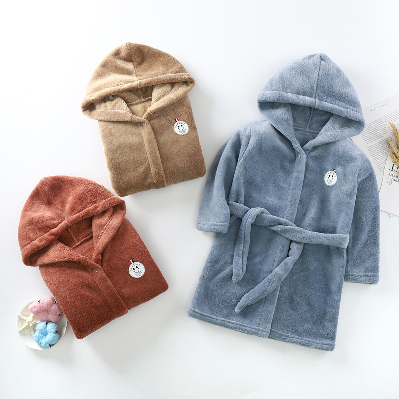 Laste öösärk flanellbeebipoiss paksendatud tüdrukute korallfliisist pidžaamad sügis- ja talvehooaja hommikumantel