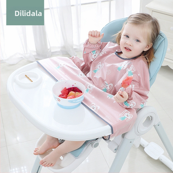 Blw Eating Artifact Baby Anti-Dirty Water All-In-One Bib Pad Трапезен стол Маса Бебешка престилка с дълъг ръкав Независимо хранене