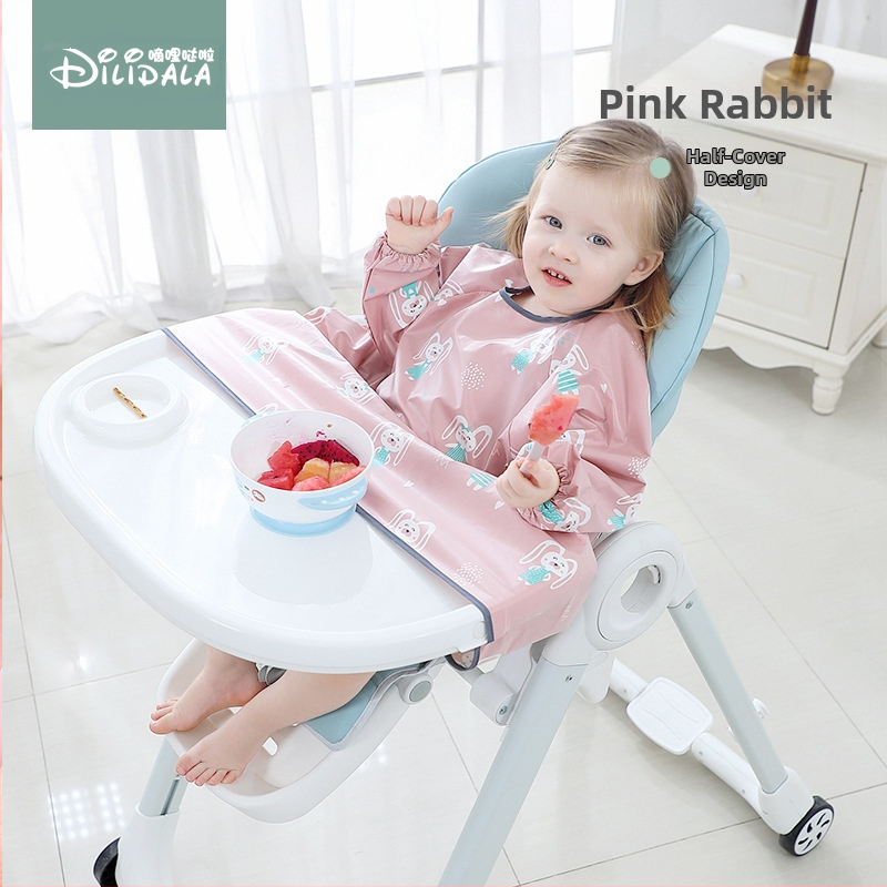 Blw Eating Artifact Baby Anti-Dirty Water All-In-One Bib Pad Трапезен стол Маса Бебешка престилка с дълъг ръкав Независимо хранене
