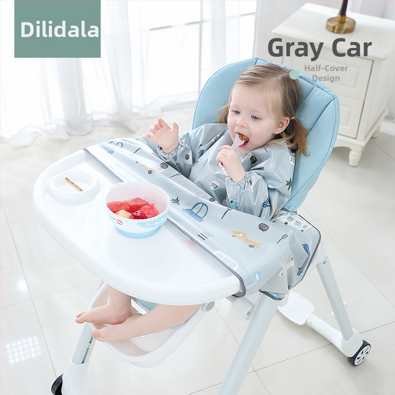 Blw Eating Artifact Baby Anti-Dirty Water All-In-One Bib Pad Трапезен стол Маса Бебешка престилка с дълъг ръкав Независимо хранене