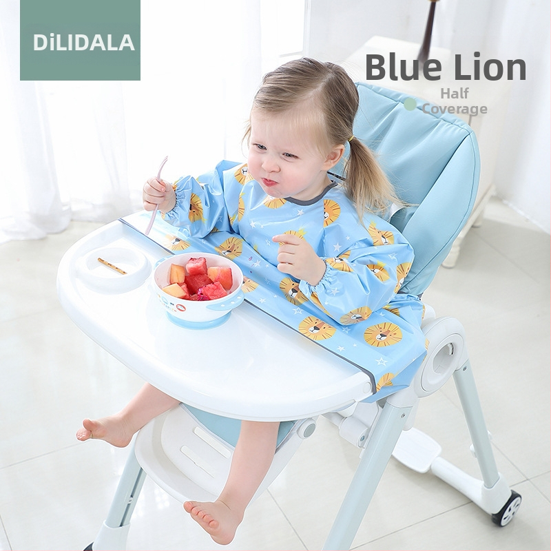 Blw Eating Artifact Baby Anti-Dirty Water All-In-One Bib Pad Трапезен стол Маса Бебешка престилка с дълъг ръкав Независимо хранене