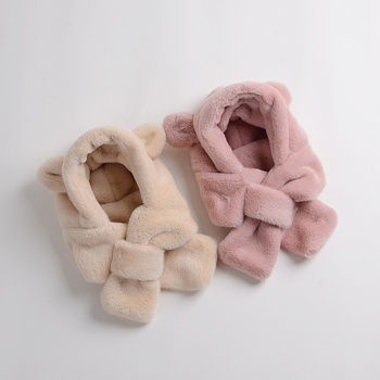 Dječja kapa i šal Jednodijelni set od dva dijela za dječake i djevojčice Slatka zimska plišana kapa za bebe