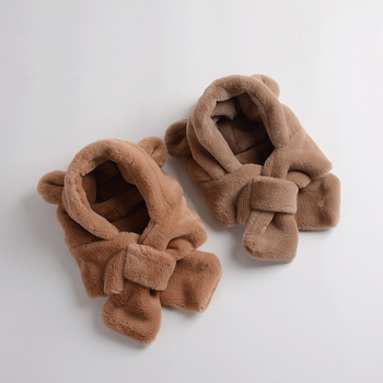 Dječja kapa i šal Jednodijelni set od dva dijela za dječake i djevojčice Slatka zimska plišana kapa za bebe