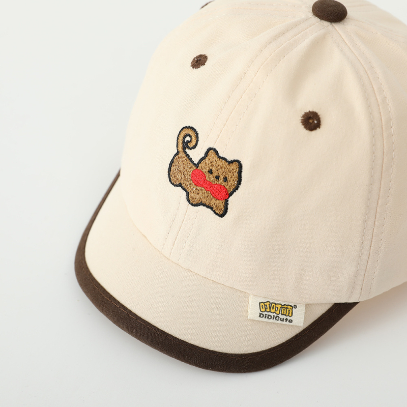 Aranyos kis rövid karimájú baba baseballsapka divatos hímzés rajzfilm gyerek sapka tide kalap 1-3 éves korig nagykereskedelem