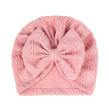 Határokon átnyúló európai és amerikai újszülött egyszínű pulóver sapka gyerekeknek masni indiai sapka újszülött vízfodrozódás gumiabroncs sapka