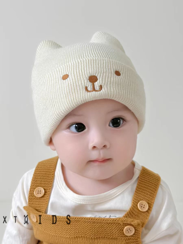 Dél-Koreai Boomer baba sapka tavaszi és őszi unisex újszülött pamut sapka magzati sapka kötött baba sapka ősz és tél