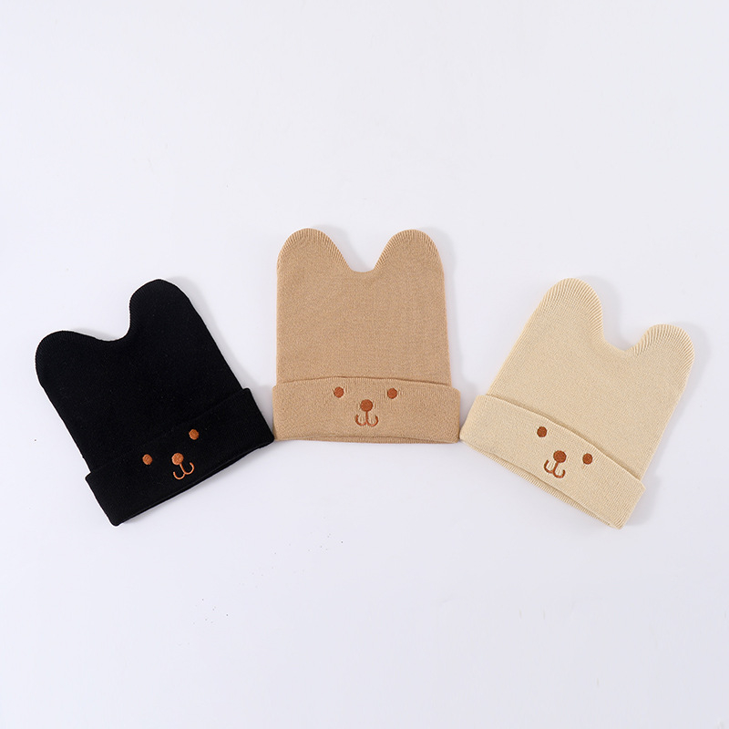 Dél-Koreai Boomer baba sapka tavaszi és őszi unisex újszülött pamut sapka magzati sapka kötött baba sapka ősz és tél