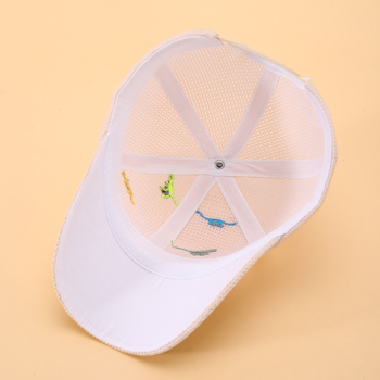 Ljetna nova mrežasta dječja kapa, vezena kapa s dinosaurima, bejzbolska kapa, suncobran, šešir za sunce