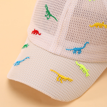 Ljetna nova mrežasta dječja kapa, vezena kapa s dinosaurima, bejzbolska kapa, suncobran, šešir za sunce