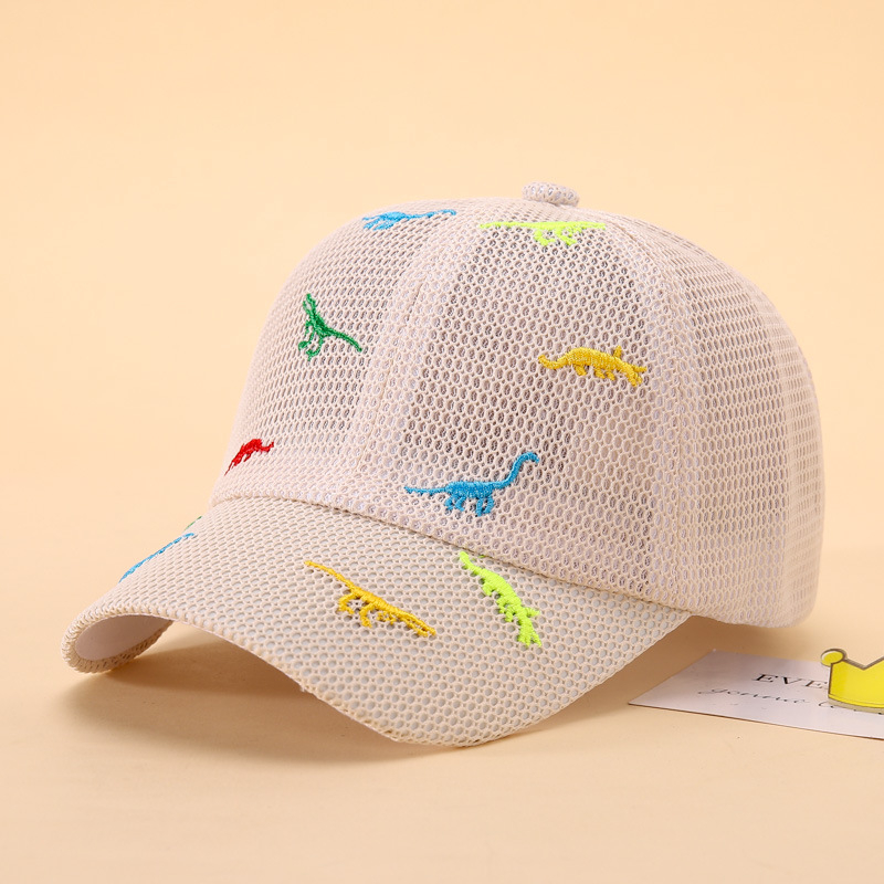 Ljetna nova mrežasta dječja kapa, vezena kapa s dinosaurima, bejzbolska kapa, suncobran, šešir za sunce